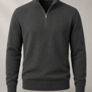 Textured Half Zip Knit